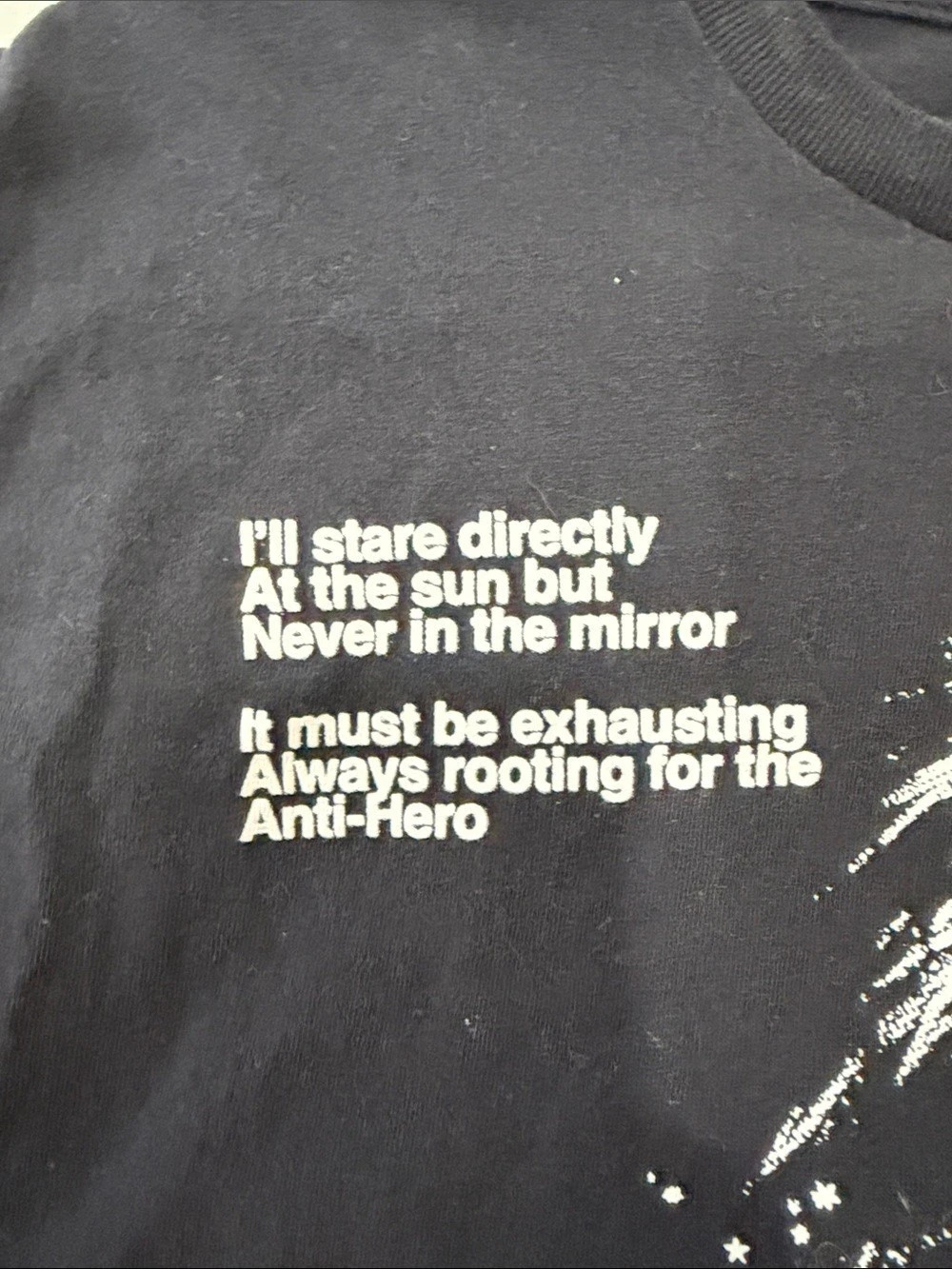 Taylor Swift Midnights Rooting for the Anti-Hero T-Shirt Graphic Tee in Black - Picture 6 of 8